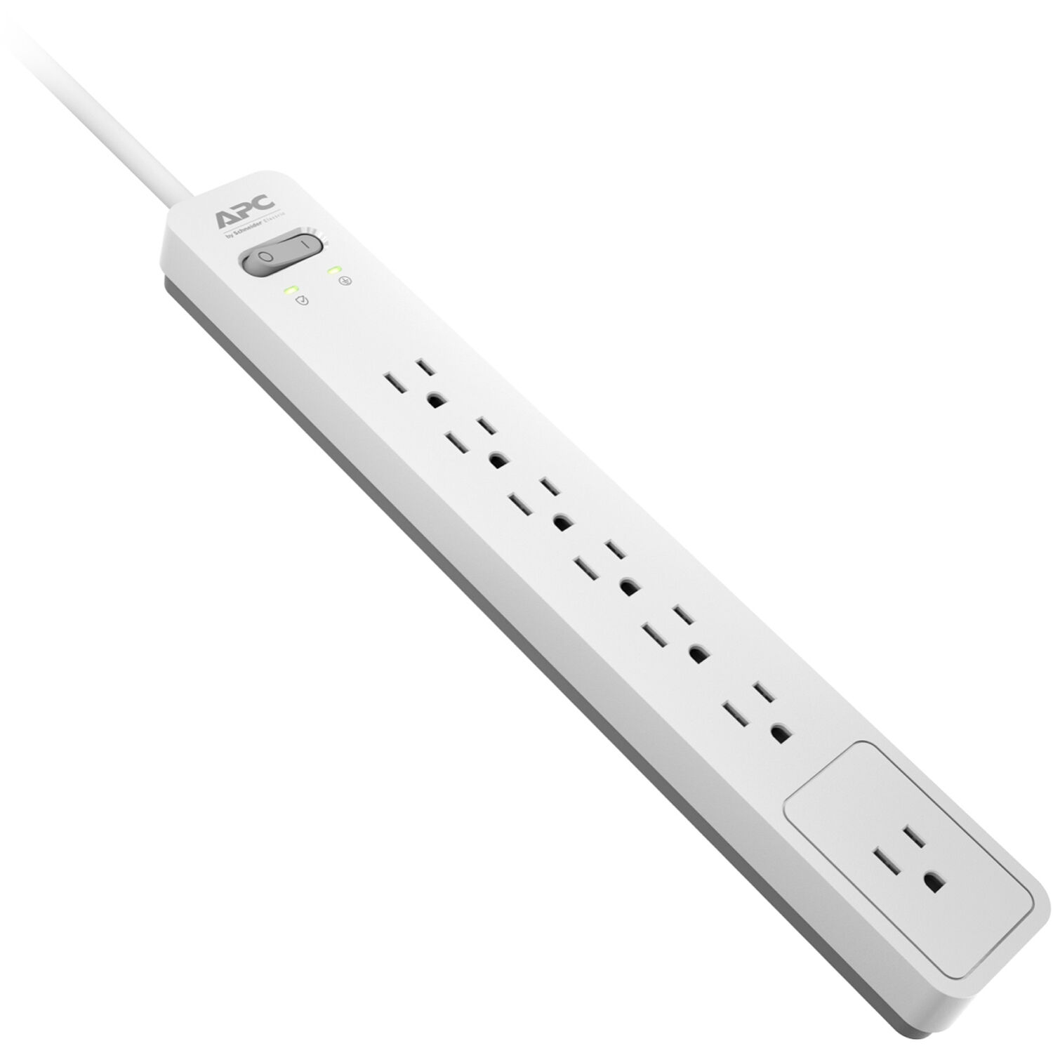 APC Essential SurgeArrest 7-Outlet Surge Protector (120V, White/Gray)