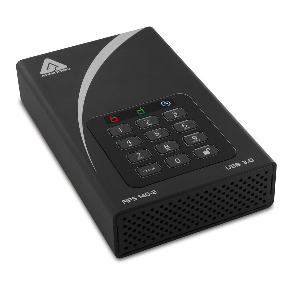 Apricorn 8TB Aegis Padlock DT FIPS 140-2 Level 2-Validated External Desktop Drive