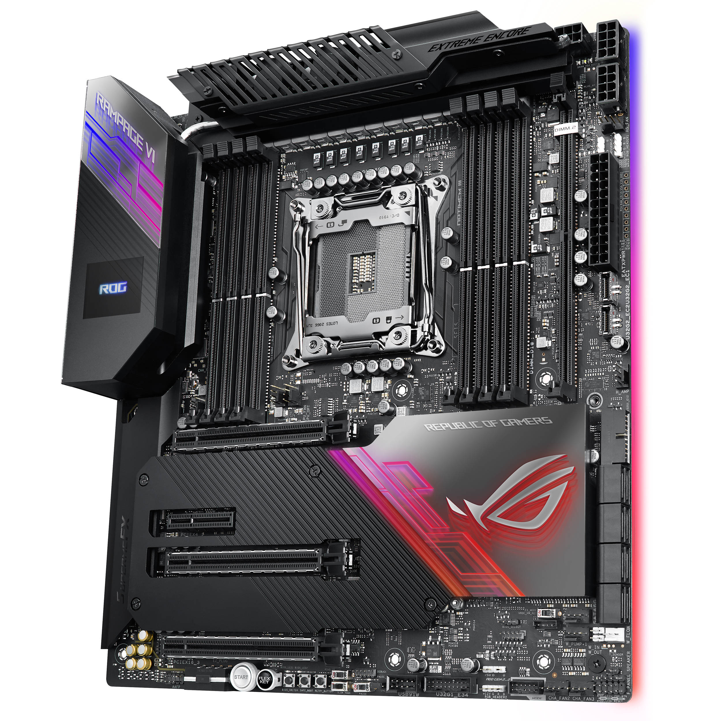 ASUS Republic of Gamers Rampage VI Extreme Encore LGA 2066 E-ATX Gaming Motherboard
