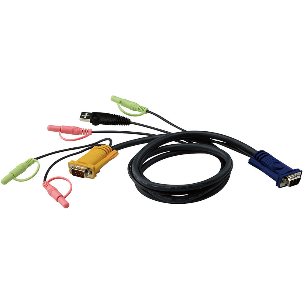 ATEN 2L-5301U USB KVM Cable with Audio Plugs (4')