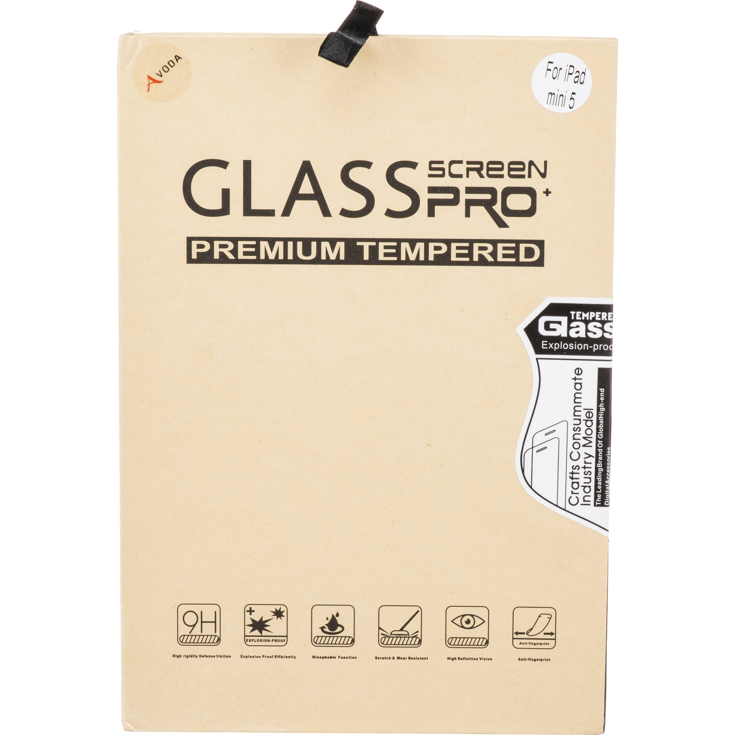 AVODA Clear Tempered Glass Screen Protector for iPad mini (Early 2019)