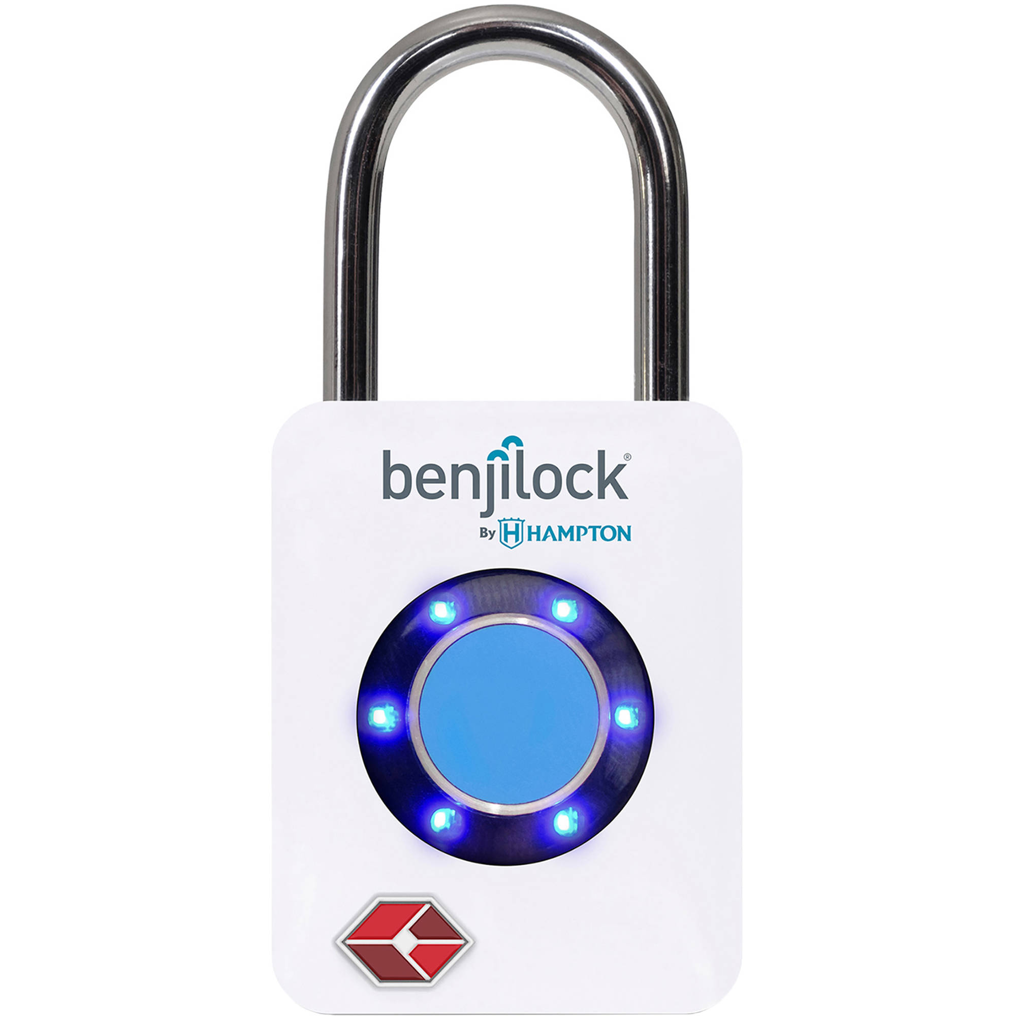 BenjiLock TSA Fingerprint Padlock (White)