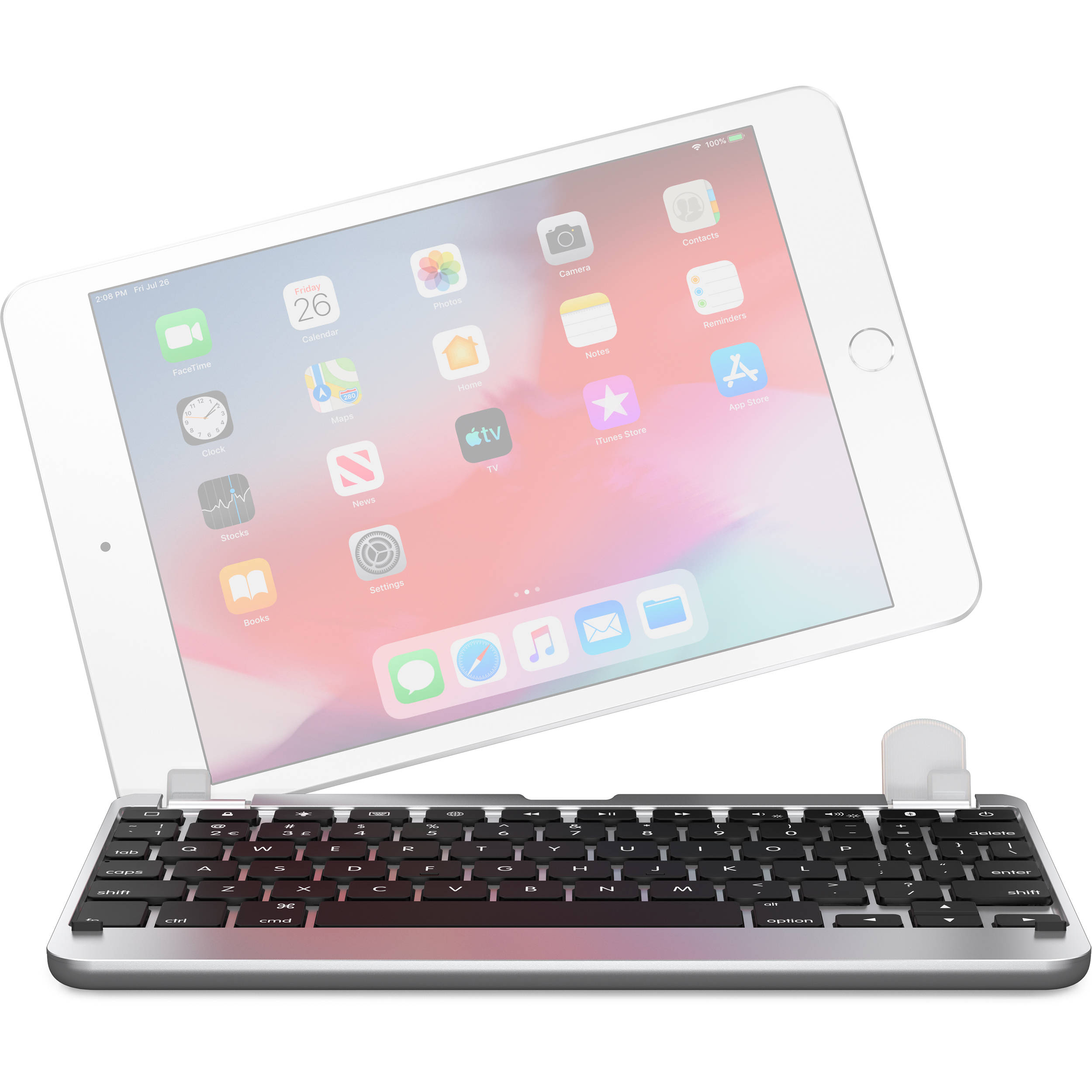 Brydge 7.9 Series 2 Wireless Backlit Keyboard for iPad mini 4 & 5 (Silver)