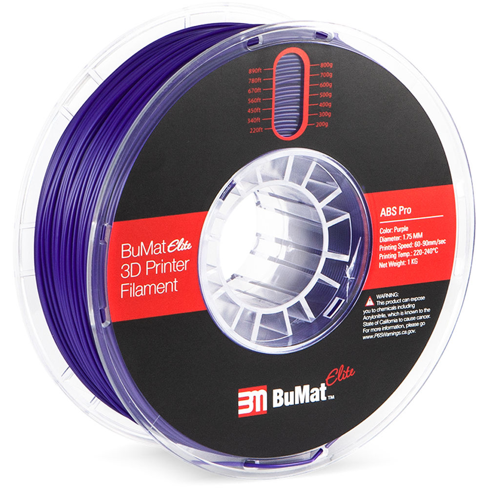 BuMat Elite Professional 1.75mm ABS Filament (1kg, Purple)