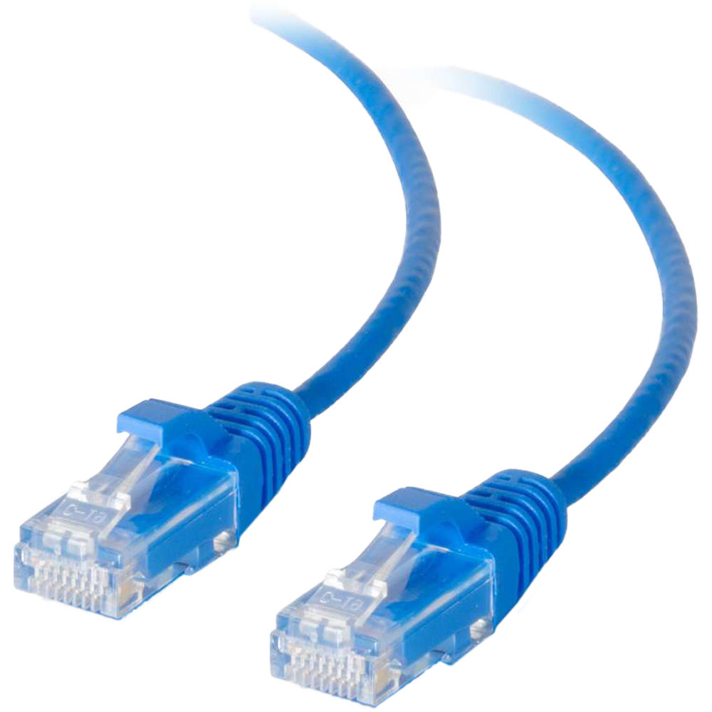 C2G RJ45 Male to RJ45 Male Cat 5e Slim Patch Cable (3', Blue)