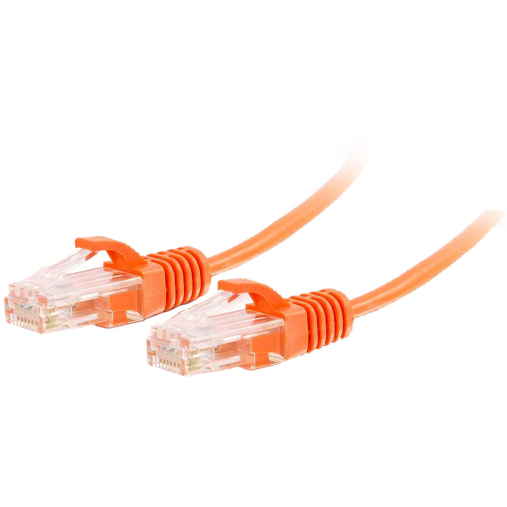 C2G RJ45 Male to RJ45 Male Slim Cat 6 Patch Cable (5', Orange)