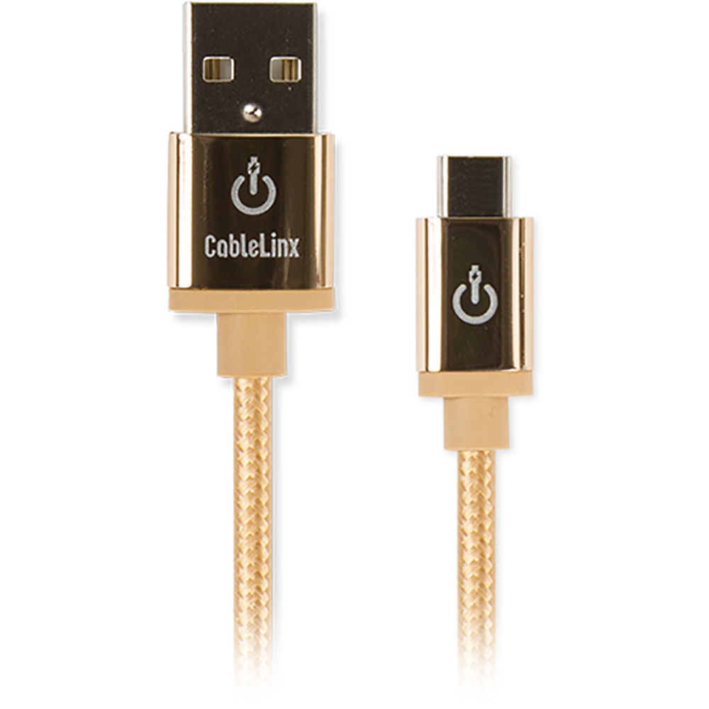 Cablelinx Elite Micro-USB to USB Type-A Braided Cable (8", Gold Dust)