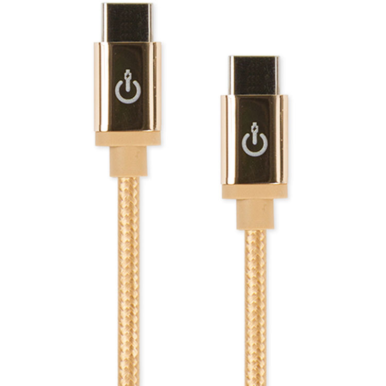 Cablelinx Elite USB Type-C to USB Type-C Braided Cable (8", Gold Dust)