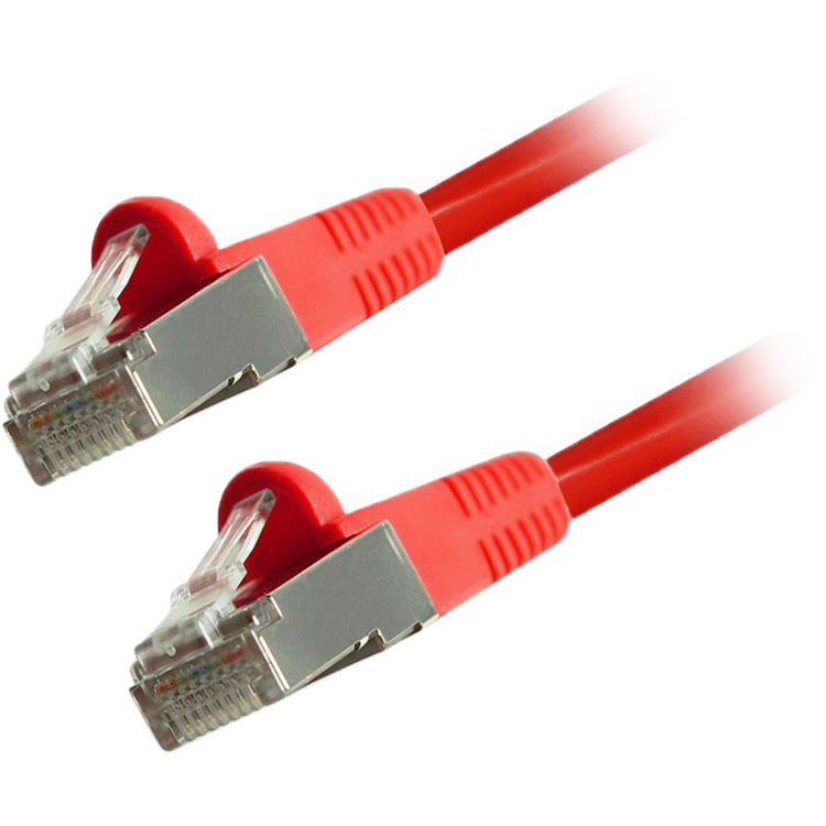 Comprehensive Cat 6 Snagless Shielded Ethernet Cable (100', Red)