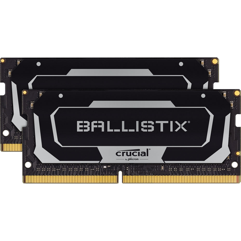 Crucial 32GB Ballistix DDR4 2666 MHz SO-DIMM Gaming Laptop Memory Kit (2 x 16GB)