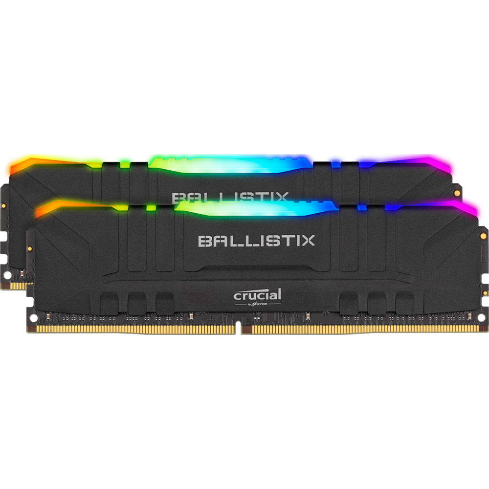 Crucial 32GB Ballistix RGB DDR4 3600 MHz UDIMM Gaming Desktop Memory Kit (2 x 16GB, Black)
