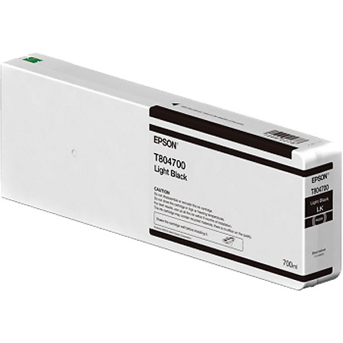 Epson T804700 UltraChrome HD Light Black Ink Cartridge (700ml)