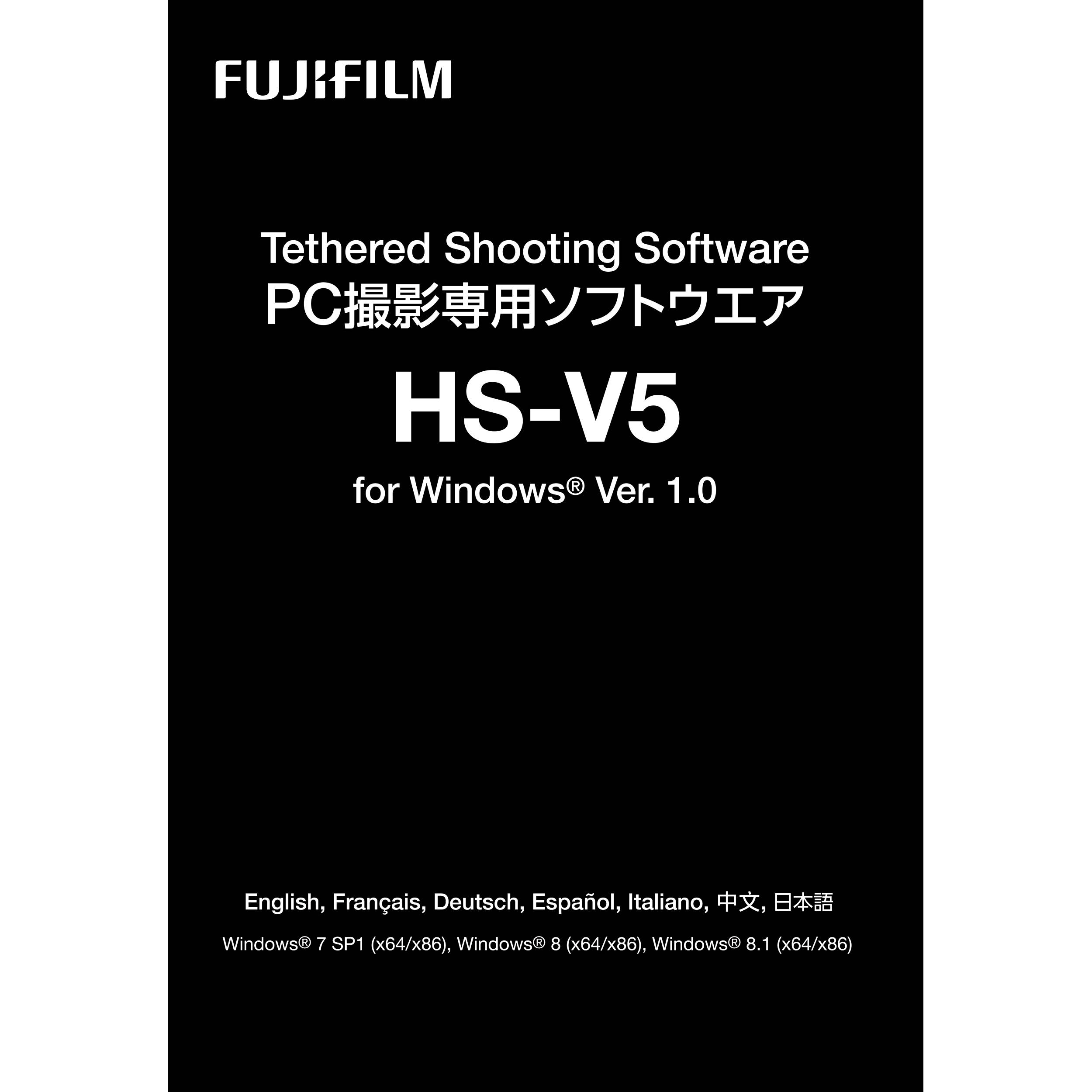 FUJIFILM HS-V5 Tethered Shooting Software