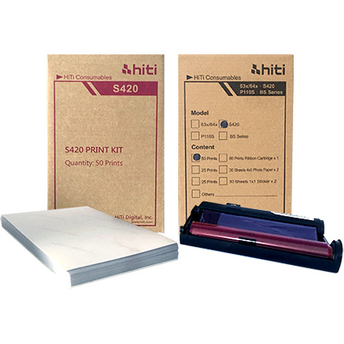 HiTi 4 x 6" Media Pack for S420 Passport ID Photo Printer (50 Prints)