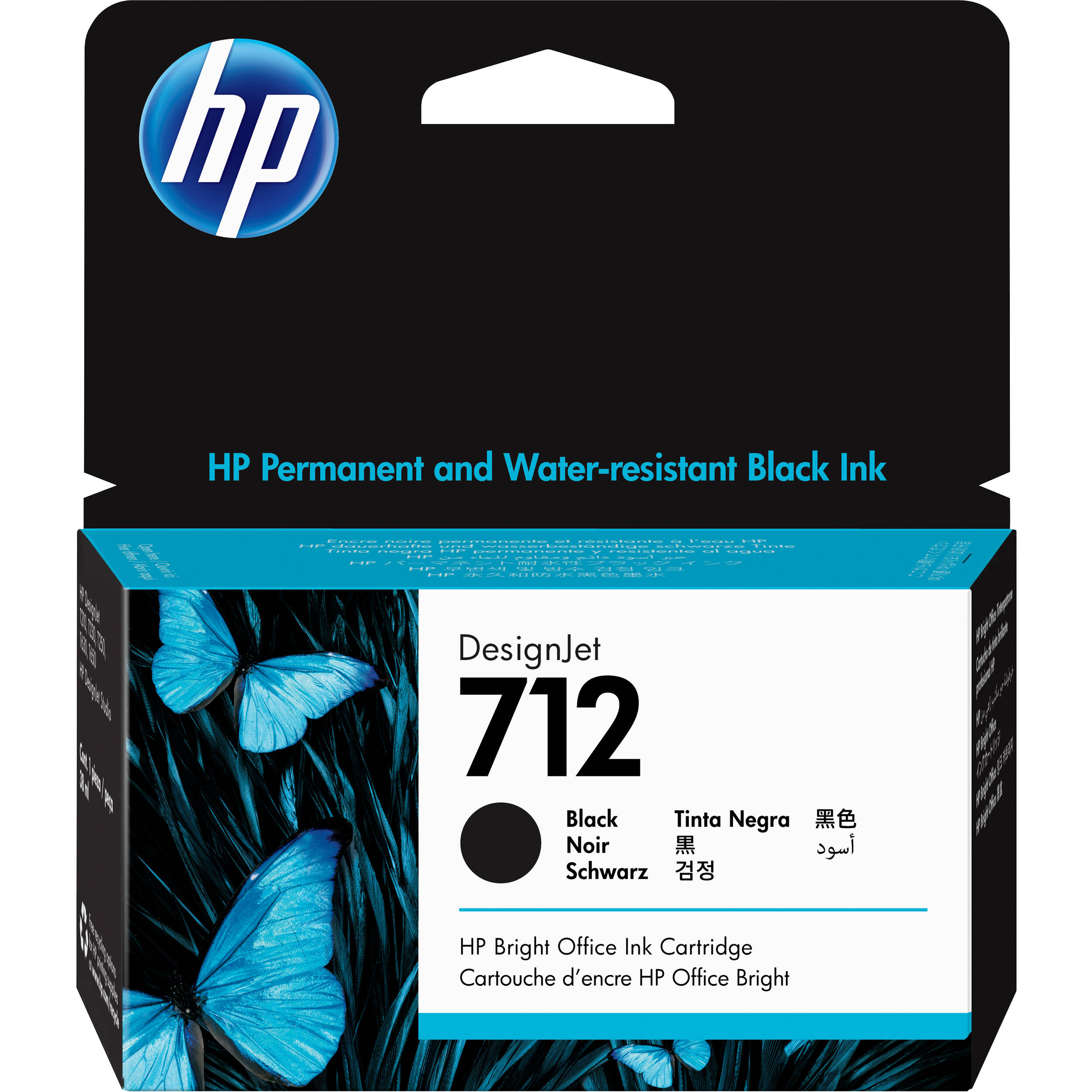 HP 712 Standard-Capacity Black Ink Cartridge (38mL)