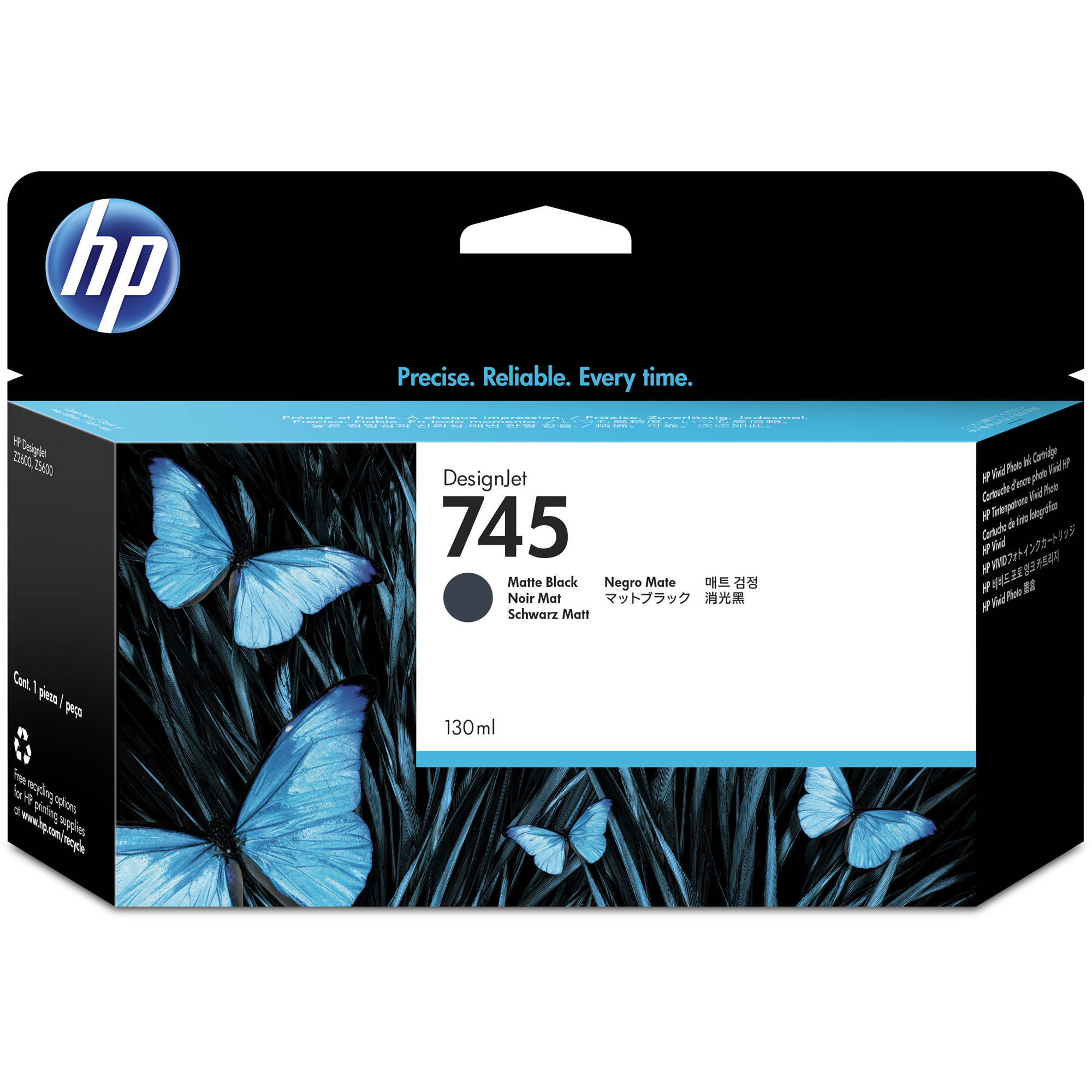 HP 745 DesignJet Matte Black Ink Cartridge (130mL)