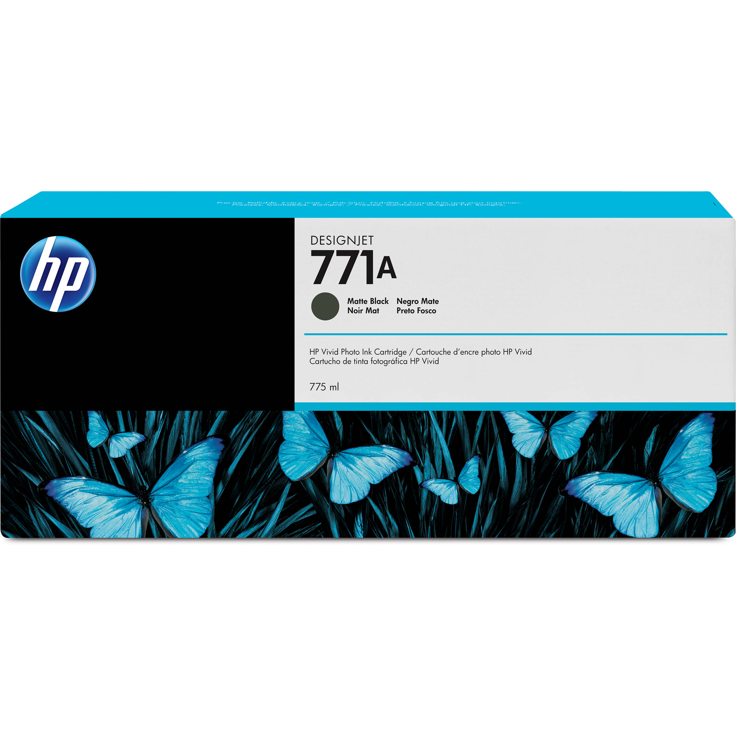HP 771A DesignJet 775mL Matte Black Ink Cartridge (3-Pack)