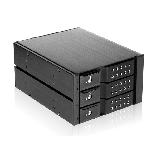 iStarUSA 2 x 5.25" to 3 x 3.5"SAS/SATA 6 Gb/s Trayless Hot-Swap Cage (Black)