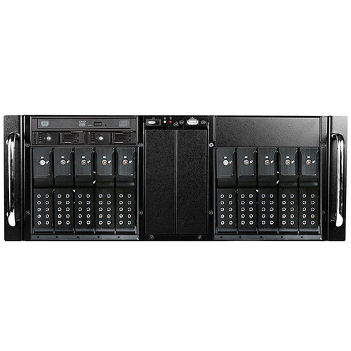 iStarUSA D410-DE10BK-25TU 10-Bay Trayless USB 3.1 Gen 1 ODD Rackmount Storage Server (Black)