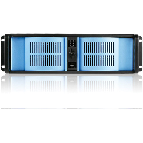 iStarUSA D-300-BLUE 3U Compact Stylish Rackmount Chassis (Blue Bezel)