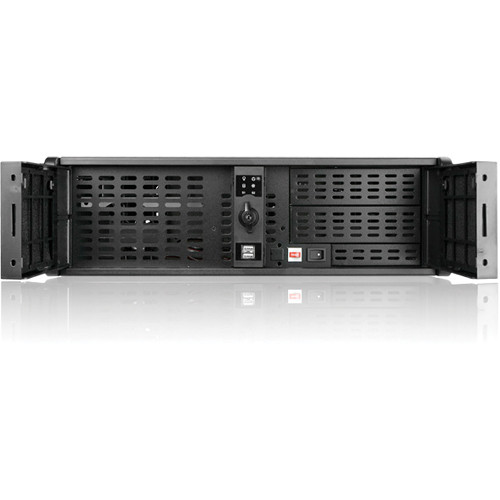 iStarUSA D-300L-PFS 3U High Performance Rackmount Chassis Front-Mounted ATX Power Supply (Black)