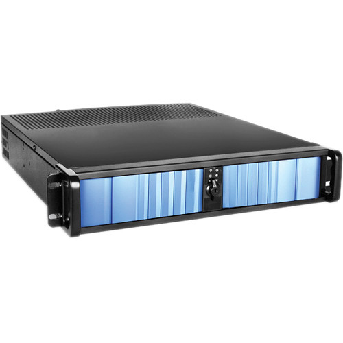 iStarUSA D Storm D-200SEA 2U Compact Stylish Rackmount Chassis with Blue SEA Bezel