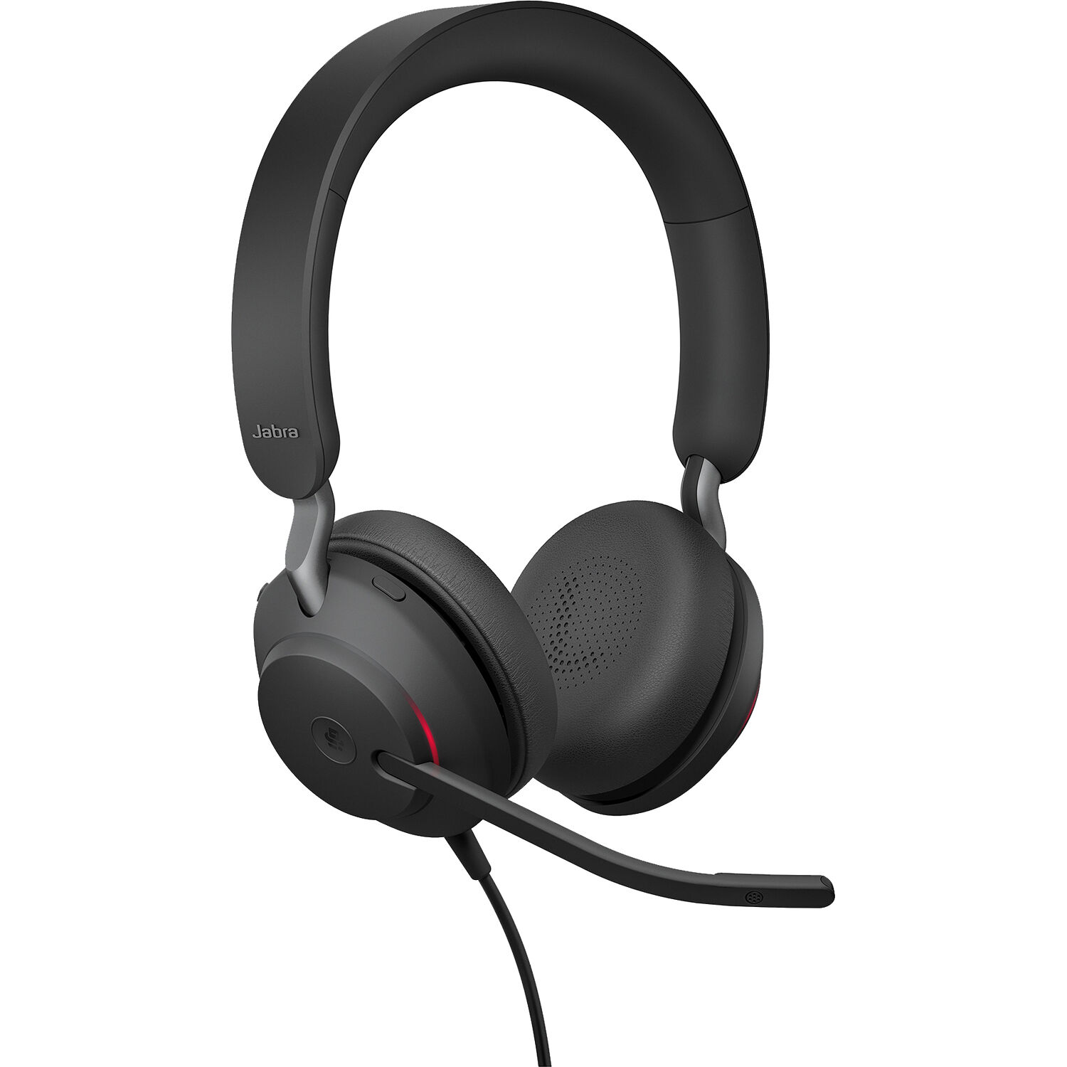 Jabra Evolve2 40 Stereo Wired On-Ear Headset (Unified Communication, USB Type-A, Black)