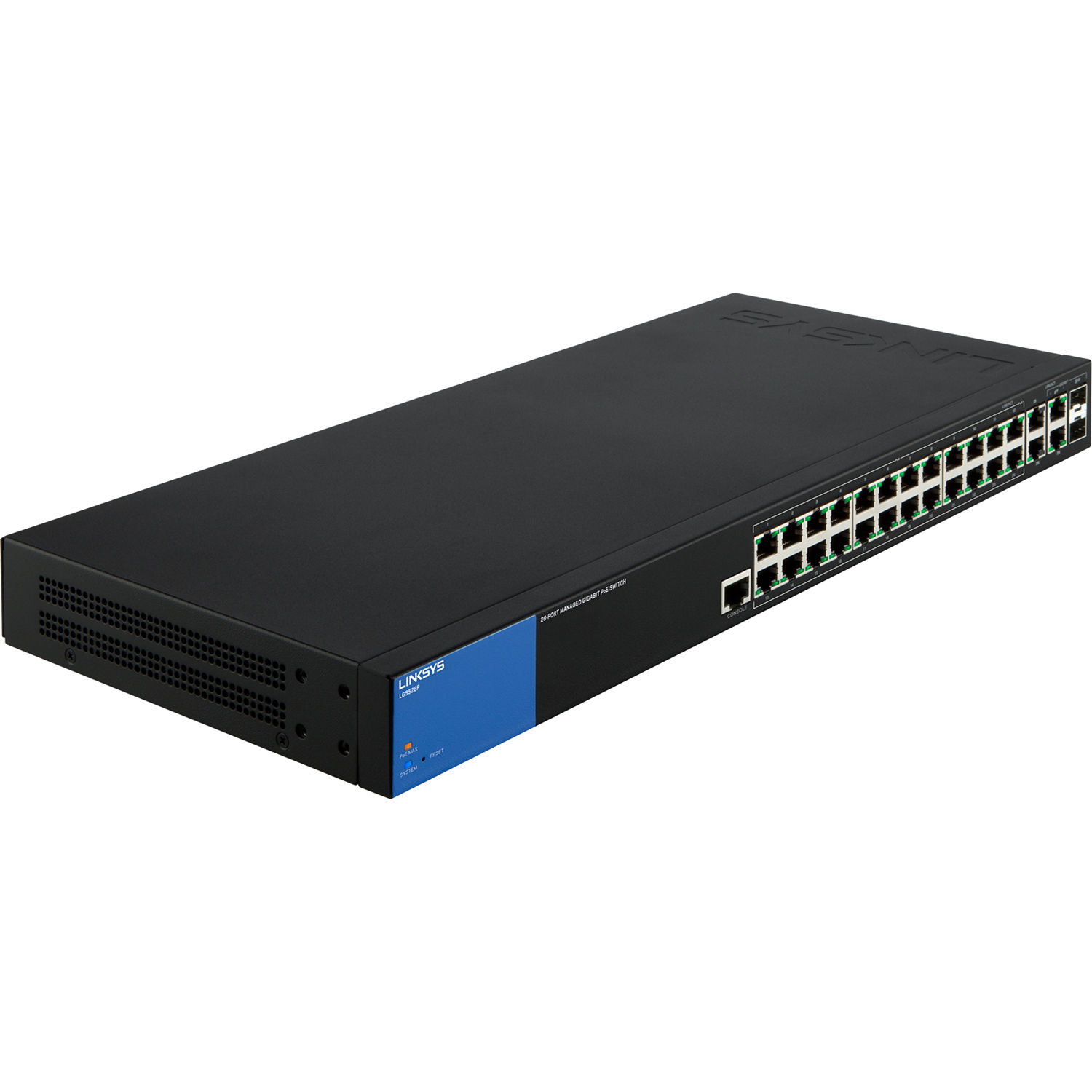 Linksys LGS528P 28-Port Managed Gigabit Ethernet PoE+ Switch
