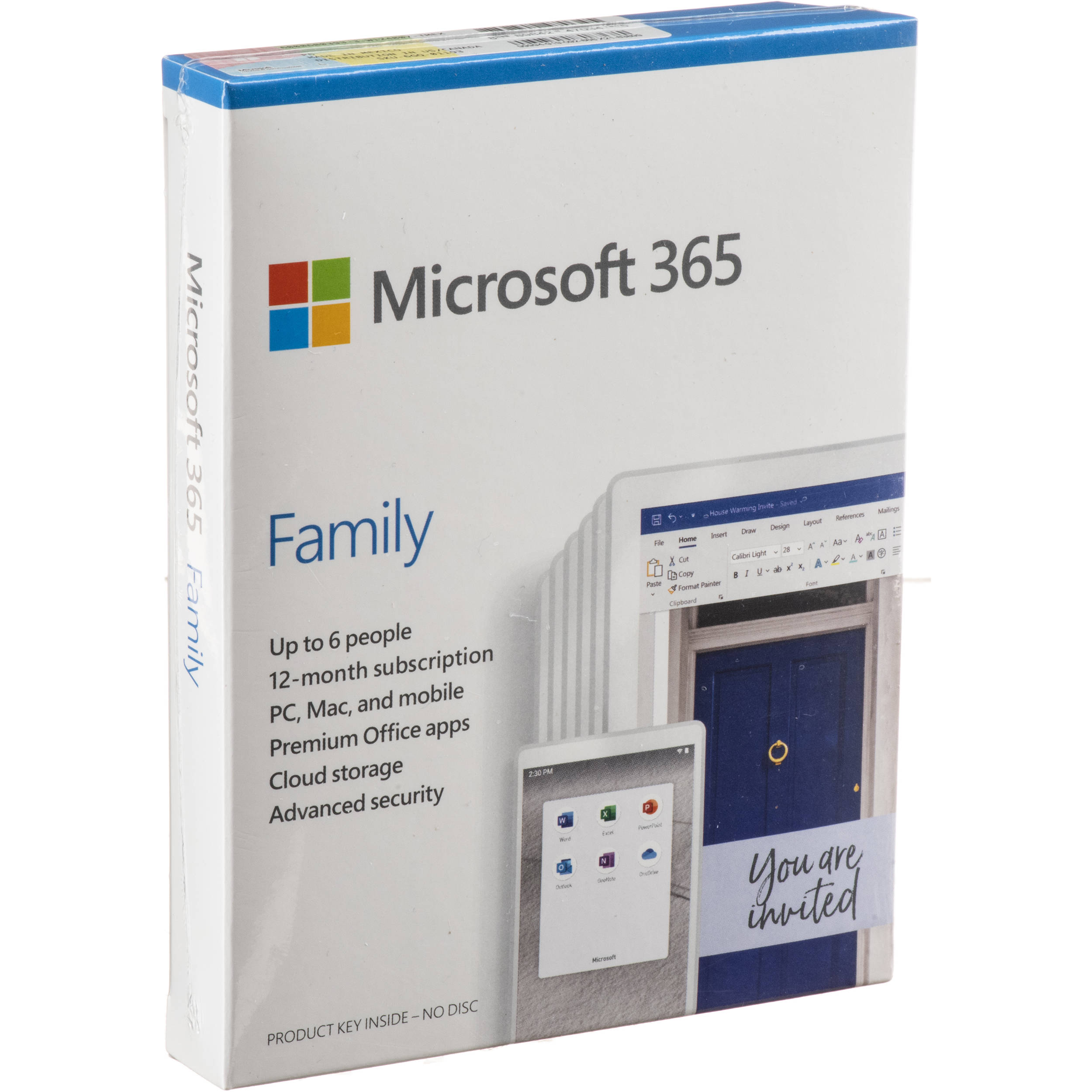 Microsoft 365 Family (6 PC or Mac Licenses / 12-Month Subscription / Product Key Code)