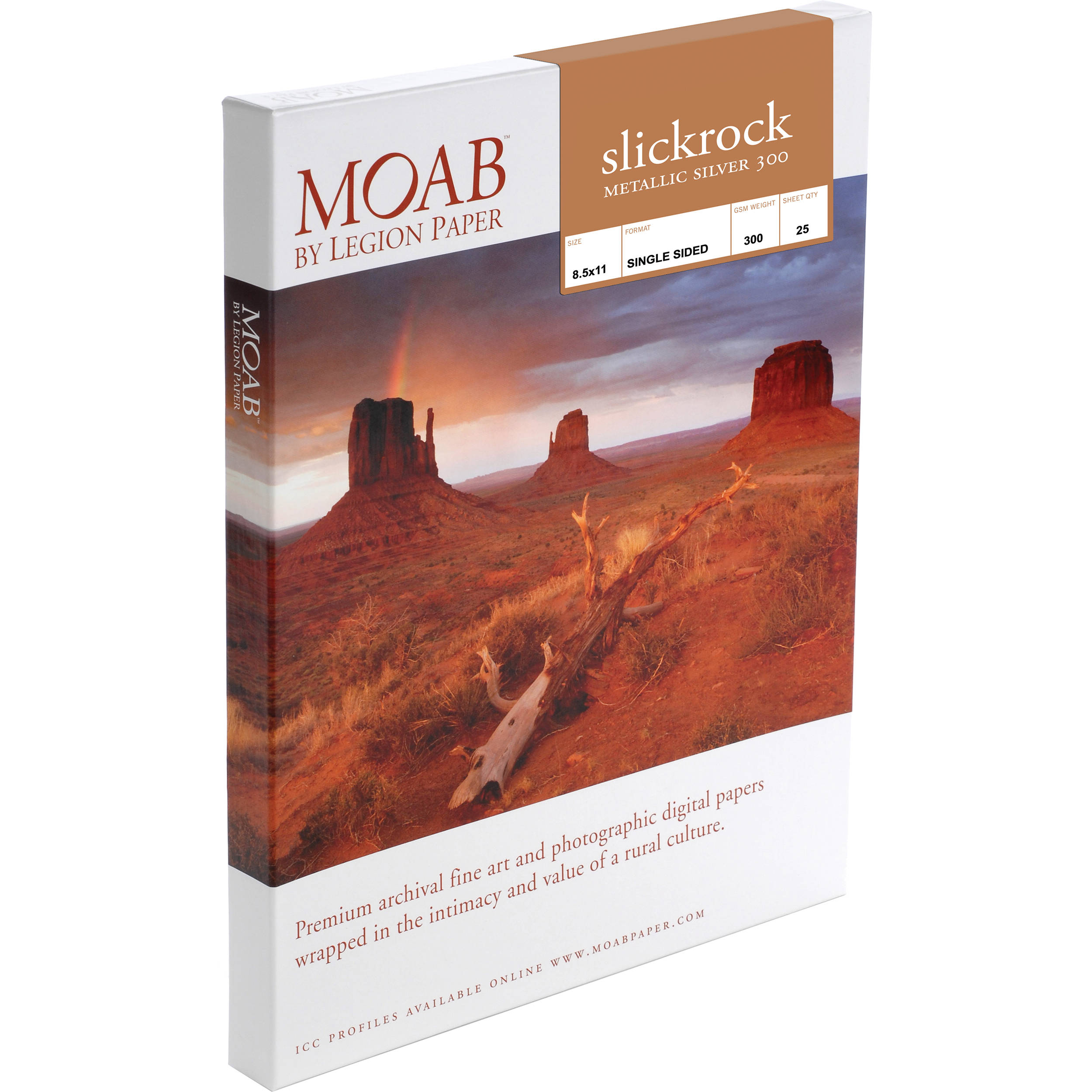 Moab Slickrock Metallic Silver 300 Archival Inkjet Paper (8.5 x 11.0", 25 Sheets)