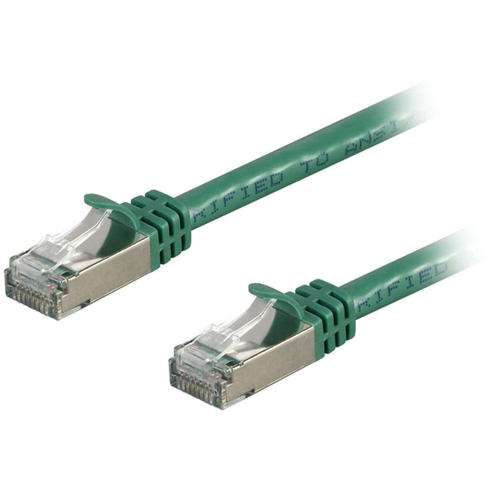 Monoprice Entegrade Cat7 S/FTP Double-Shielded Ethernet Patch Cable (50', Green)