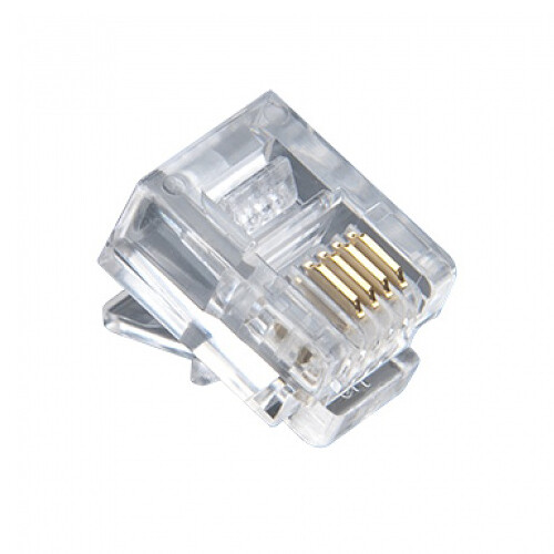 Platinum Tools RJ11-6P4C Standard Modular Plug (Jar Packaging, 100-Pieces)