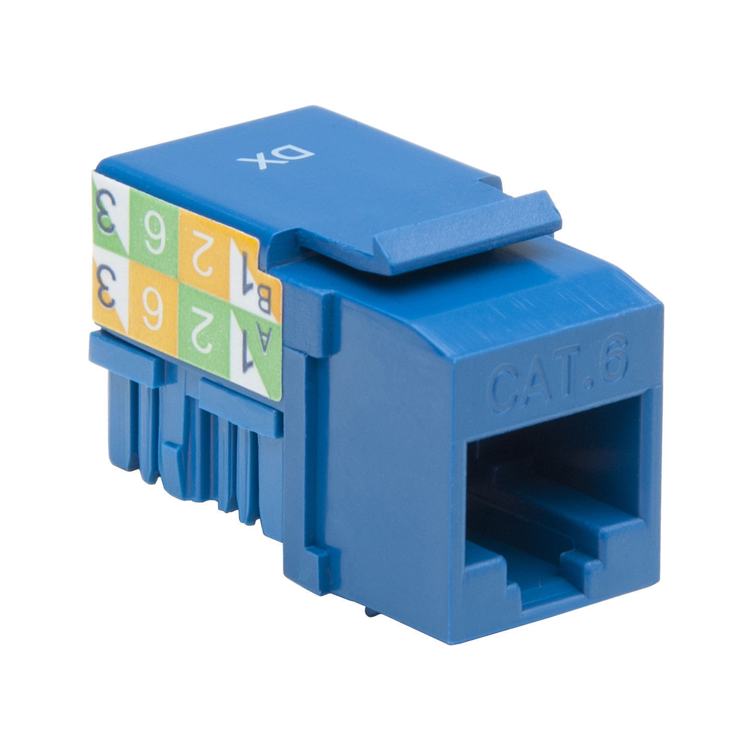 Platinum Tools Keystone Cat 6 110 Jack (Blue, 50-Pack)