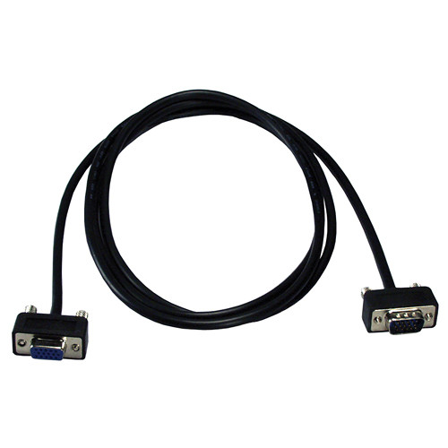 QVS UltraThin Tri-Shield Male to Female 15-Pin VGA Cable (15')
