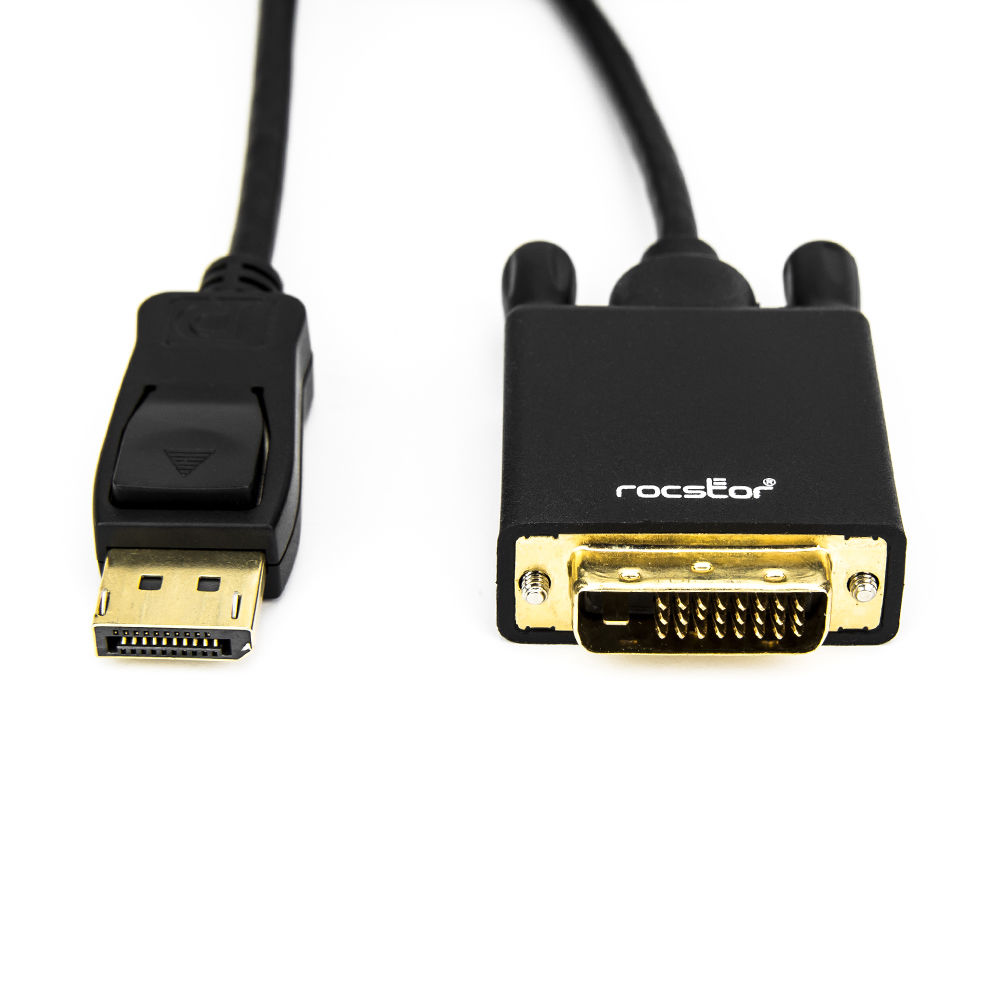 Rocstor DisplayPort 1.2 Male to DVI-D Male Adapter Cable (6')