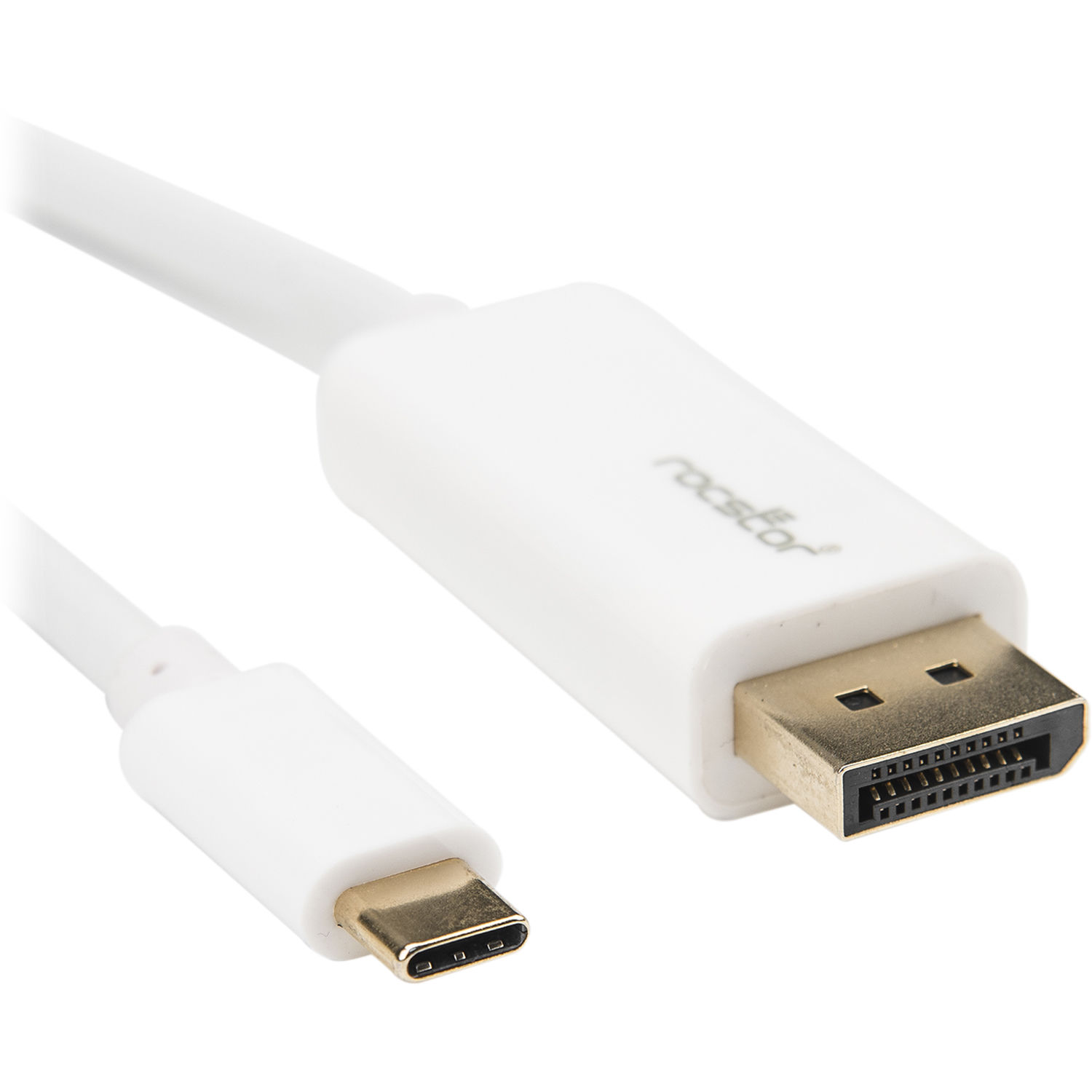 Rocstor USB Type-C to DisplayPort Cable (3', White)