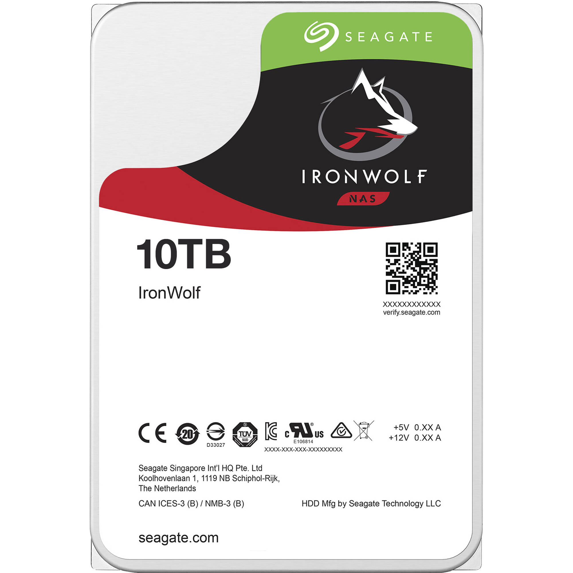 Seagate 10TB IronWolf 7200 rpm SATA III 3.5" Internal NAS HDD (CMR, Retail)