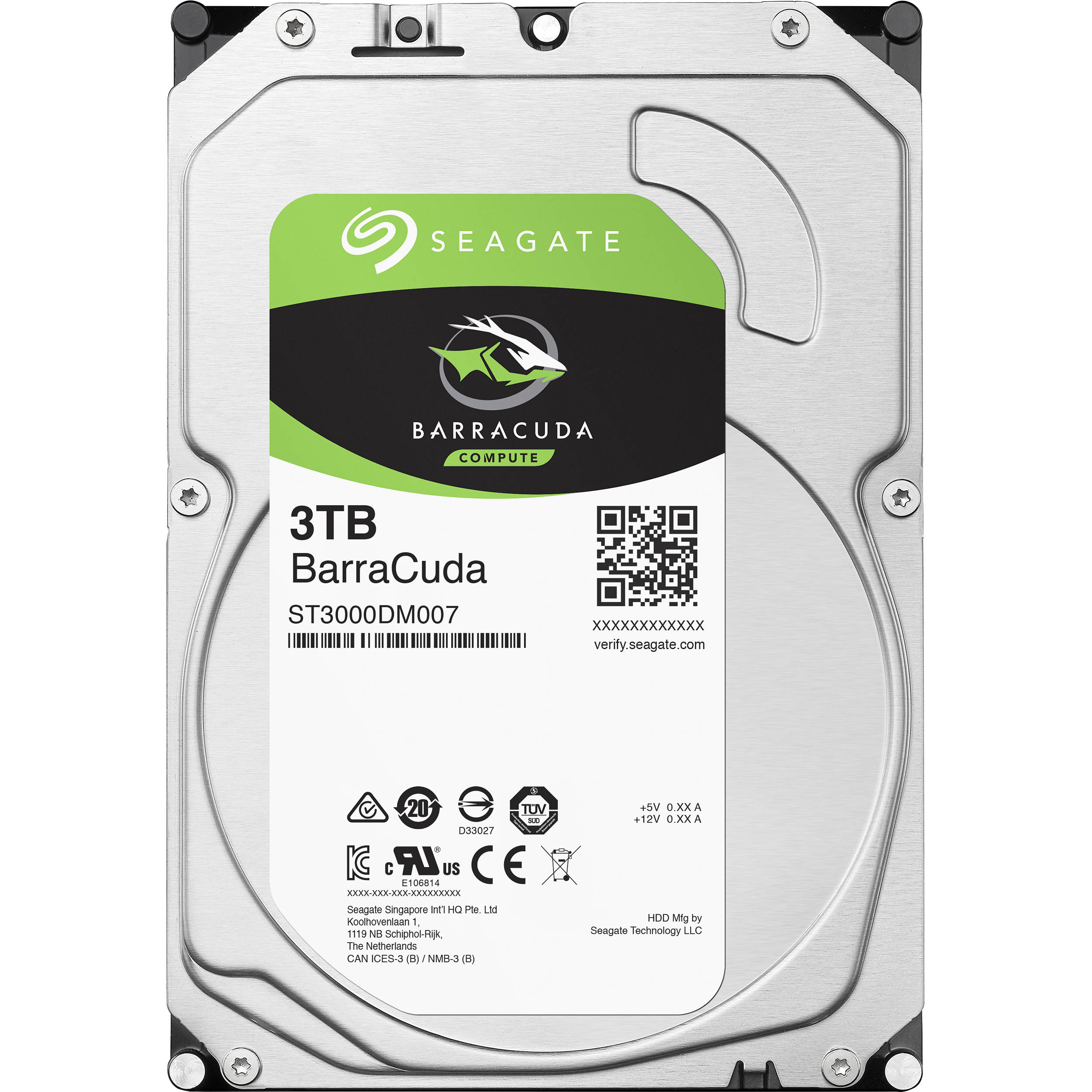 Seagate 3TB BarraCuda 5400 rpm SATA III 3.5" Internal HDD (Retail)
