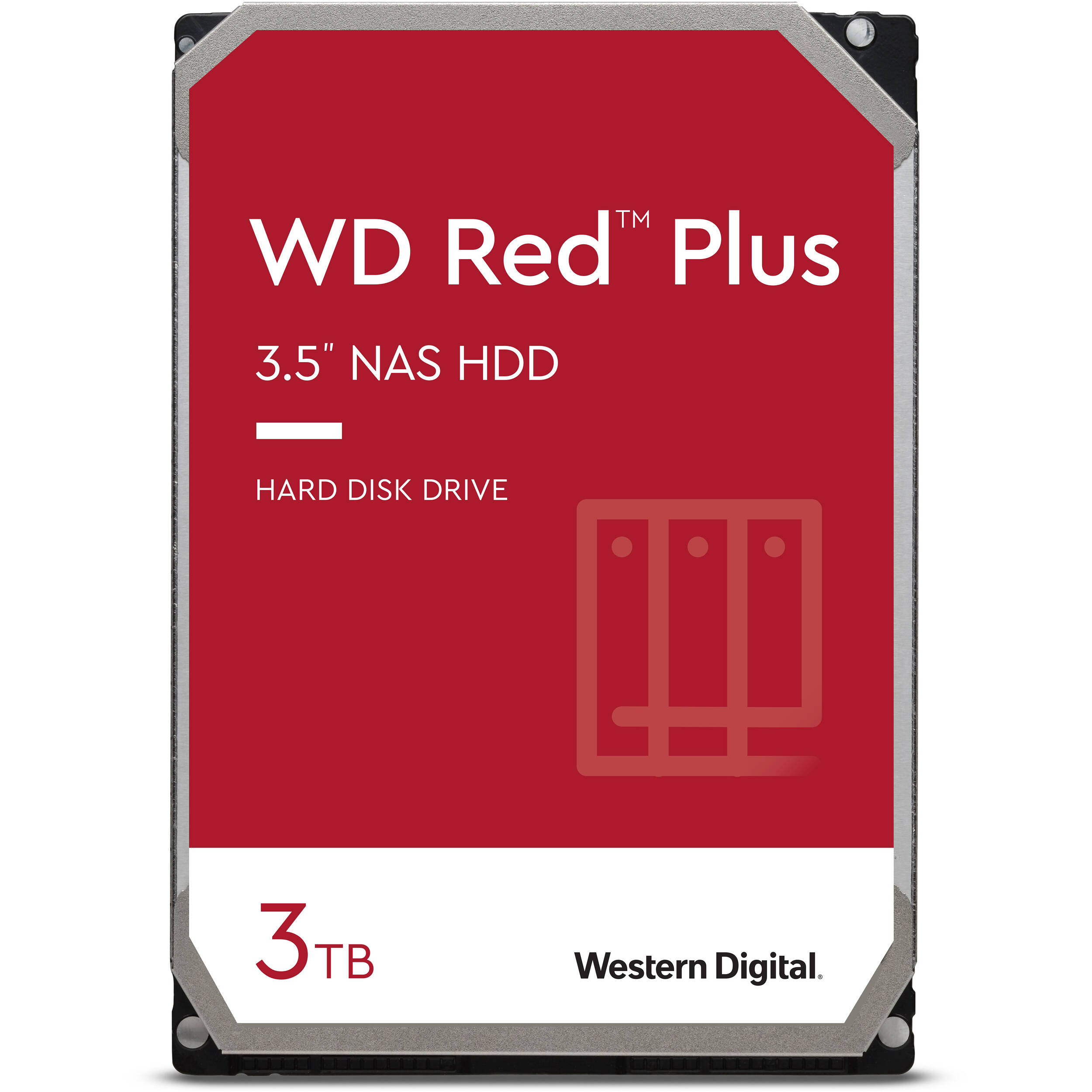 WD 3TB Red Plus 5400 rpm SATA III 3.5" Internal NAS HDD (CMR)