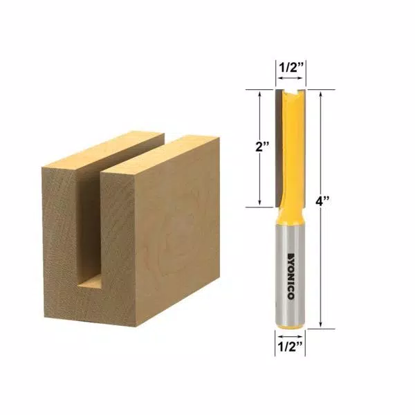 Yonico Straight 1/2 in. Dia Carbide Tipped Router Bit